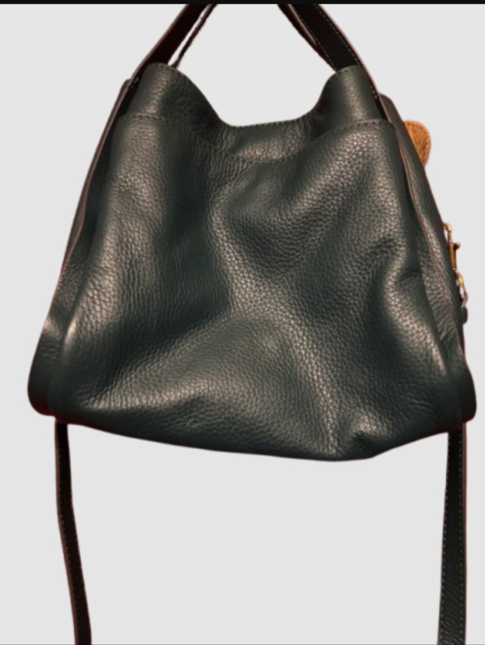 Leather Shoulder Bag in Teal - American Leather Co. - Picture 2 of 7